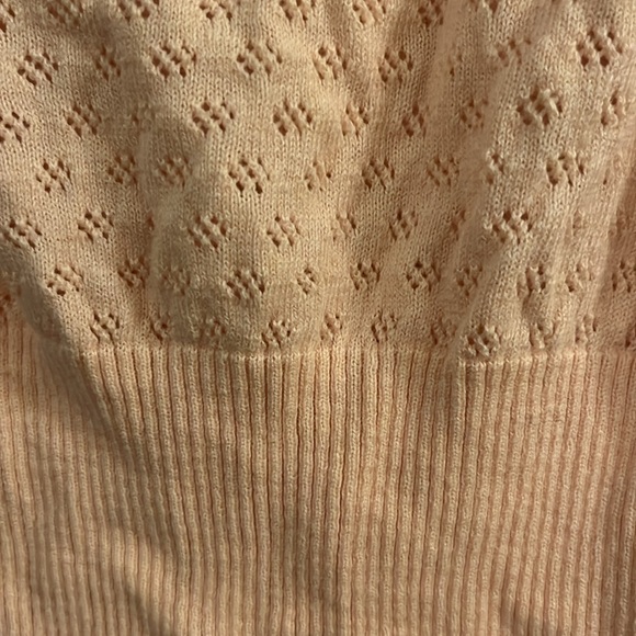 Forever 21 Pink Short Sleeve Flower Button Cardigan S - Picture 7 of 9